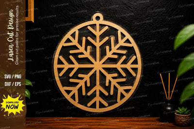 Nordic Snowflake Laser Cut Svg Design SVG Regulrcrative 
