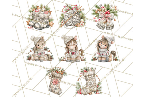 Nordic Winter Lodge Cozy Woodland Clipart PNG Sublimation Crafty Mama Studios 