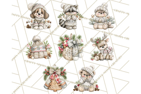 Nordic Winter Lodge Cozy Woodland Clipart PNG Sublimation Crafty Mama Studios 