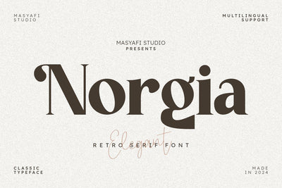 Norgia - Retro Serif Font Font Masyafi Studio 