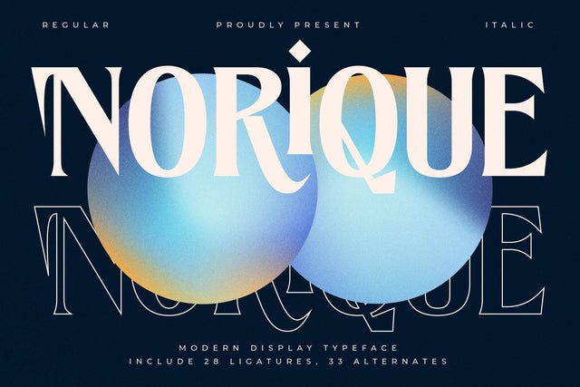 Norique - Modern Display Typeface Font Letterena Studios 