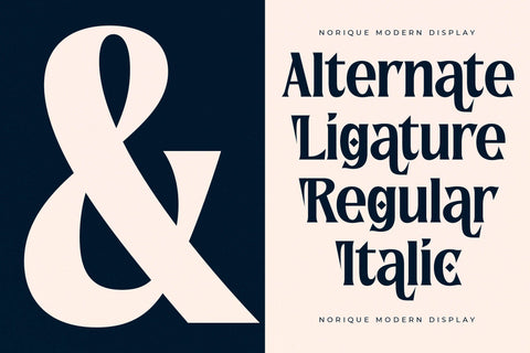 Norique - Modern Display Typeface Font Letterena Studios 