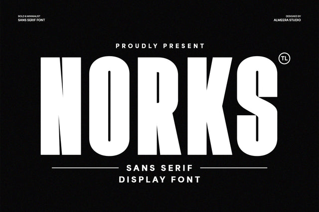 Norks - Bold & Minimalist Sans Serif Font Font studioalmeera 