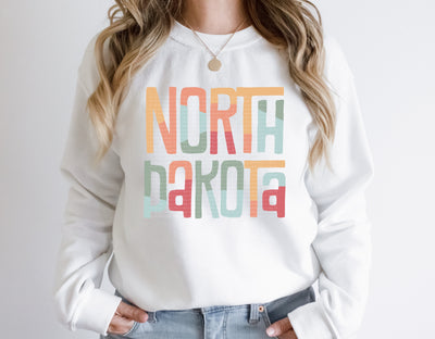 North Dakota Retro Typography PNG | Vintage State Name Design | Sublimation Digital Download Sublimation Print Perfect Design Shop 
