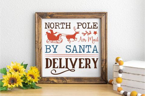 North pole air mail by santa delivery SVG design SVG Regulrcrative 