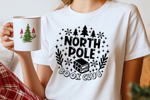 North Pole Book Club| Christmas Reading SVG Cutting Files. SVG CosmosFineArt 