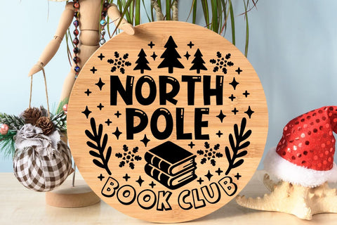 North Pole Book Club| Christmas Reading SVG Cutting Files. SVG CosmosFineArt 