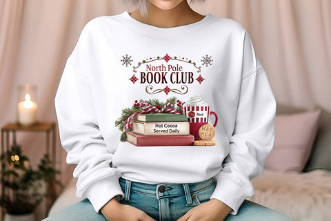 north pole book club read hot cocoa served daily (1) SVG Angelina750 