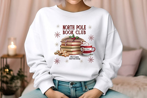 north pole book club read hot cocoa served daily (5) SVG Angelina750 