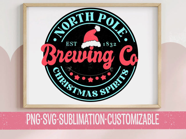 North Pole Brewing Co. Christmas Spirits SVG PNG - Festive Holiday Art for DIY Crafts & Decor SVG YaySportsandSuch 