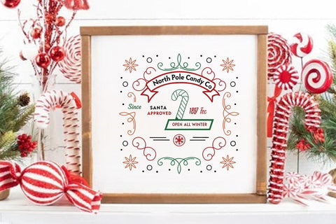 North pole candy co since 1897 santa approved open all winter SVG Angelina750 