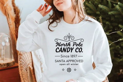 North pole candy co. since 1897 santa approved open all winter SVG Angelina750 