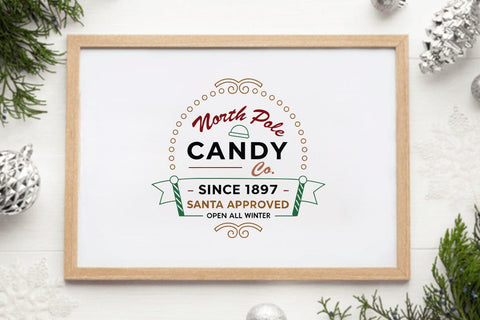 North pole candy co since 1897 santa approved open all winter SVG Angelina750 