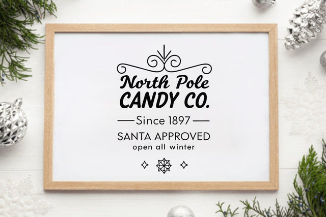 North pole candy co. since 1897 santa approved open all winter SVG Angelina750 
