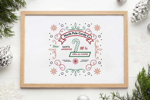 North pole candy co since 1897 santa approved open all winter SVG Angelina750 