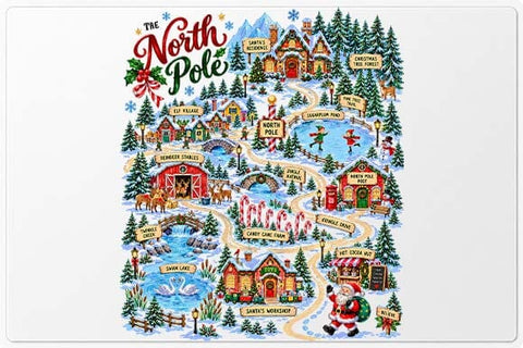 North Pole Christmas Village Map Design SVG BillahCrafts 