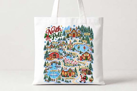 North Pole Christmas Village Map Design SVG BillahCrafts 