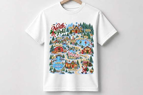 North Pole Christmas Village Map Design SVG BillahCrafts 