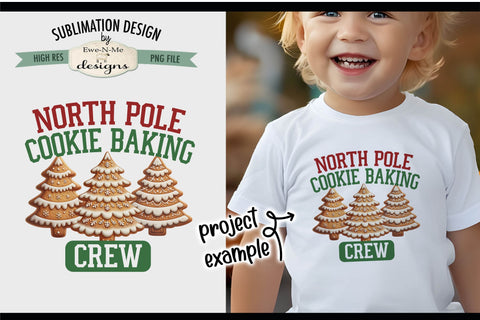 North Pole Cookie Baking Crew | PNG Design for Sublimation and DTF Sublimation Ewe-N-Me Designs 