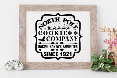 North pole cookie company baking santas favorites since 1921 SVG Angelina750 