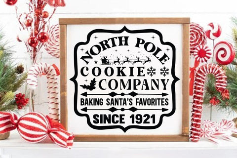 North pole cookie company baking santas favorites since 1921 SVG Angelina750 