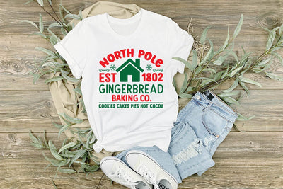 North pole est 1802 gingerbread baking co cookies cakes pies hot cocoa SVG Angelina750 