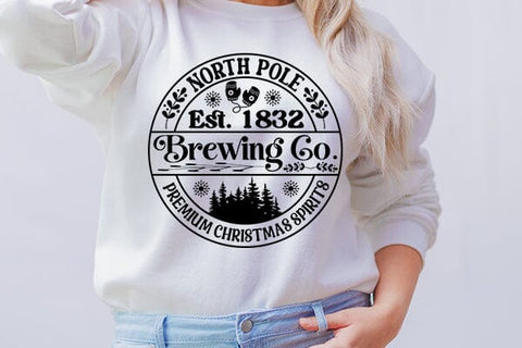 North pole est. 1832 brewing co. premium christmas spirits SVG Angelina750 