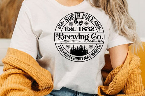 North pole est. 1832 brewing co. premium christmas spirits SVG Angelina750 