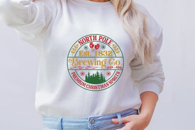 North pole est. 1832 brewing co. premium christmas spirits SVG Angelina750 
