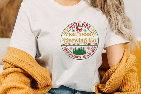 North pole est. 1832 brewing co. premium christmas spirits SVG Angelina750 