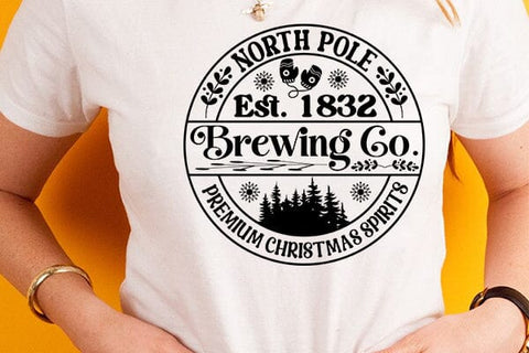 North pole est. 1832 brewing co. premium christmas spirits SVG Angelina750 