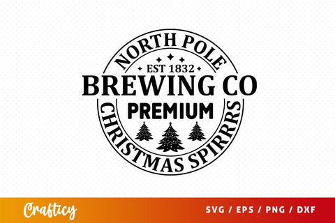 north pole est 1832 brewing co premium christmas Svg Design SVG Designangry 
