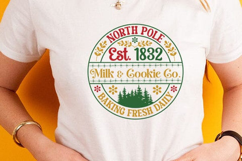 North pole est. 1832 milk & cookie co. baking fresh daily 2 SVG Angelina750 
