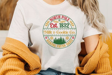 North pole est. 1832 milk & cookie co. baking fresh daily 2 SVG Angelina750 