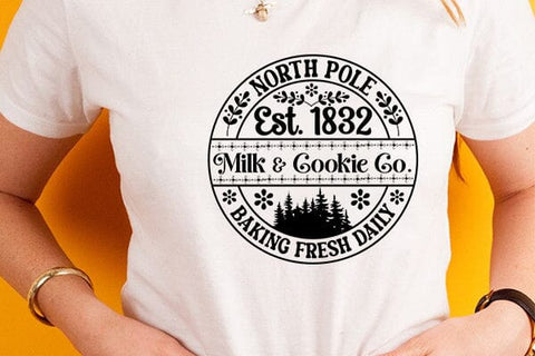 North pole est. 1832 milk & cookie co. baking fresh daily SVG Angelina750 