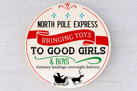 North pole express bringing toys SVG Design SVG Regulrcrative 