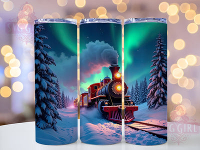 North Pole Express Christmas Train 20oz Tumbler, North Pole Express, Christmas Tumbler Wrap, 20oz Tumbler, Holiday Gift, Train Lover Gift, North Pole Gift Sublimation SvggirlplusArt 