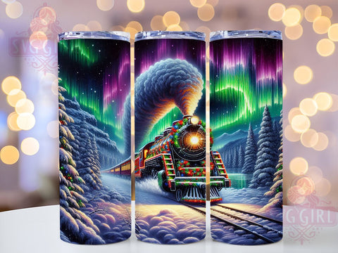 North Pole Express Christmas Train 20oz Tumbler, North Pole Express, Christmas Tumbler Wrap, 20oz Tumbler, Holiday Gift, Train Lover Gift, North Pole Gift Sublimation SvggirlplusArt 