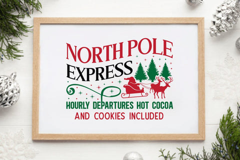 North pole express hourly departures hot cocoa and cookies included SVG Angelina750 