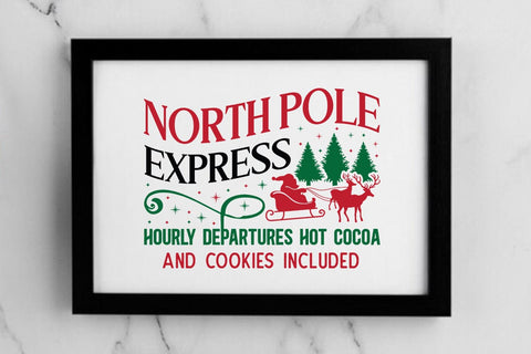 North pole express hourly departures hot cocoa and cookies included SVG Angelina750 