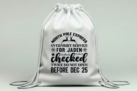 North pole express overnight service for jaden checked twice do not open before dec 25 SVG Angelina750 