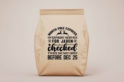 North pole express overnight service for jaden checked twice do not open before dec 25 SVG Angelina750 