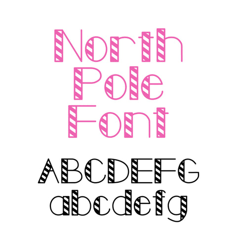 North Pole Font Font OTF, Fonts for Crafting, Handwritten Font SVG Crafting With Brenna 