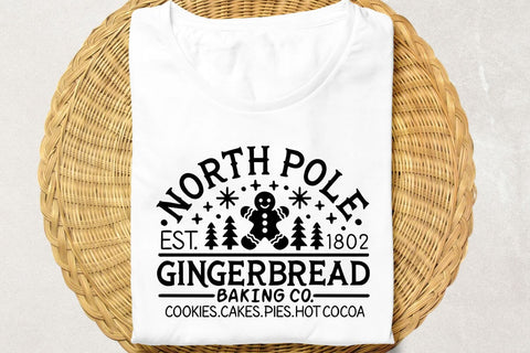 North Pole Gingerbread Baking Co| Funny Christmas Baking SVG Cutting Files. SVG CosmosFineArt 