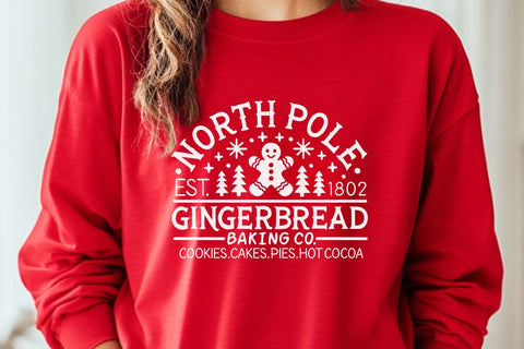 North Pole Gingerbread Baking Co| Funny Christmas Baking SVG Cutting Files. SVG CosmosFineArt 