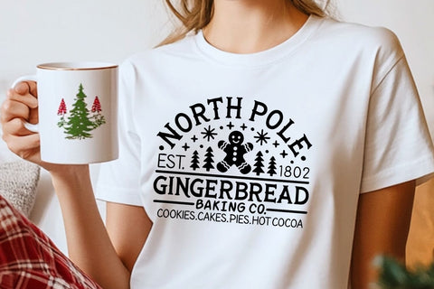 North Pole Gingerbread Baking Co| Funny Christmas Baking SVG Cutting Files. SVG CosmosFineArt 