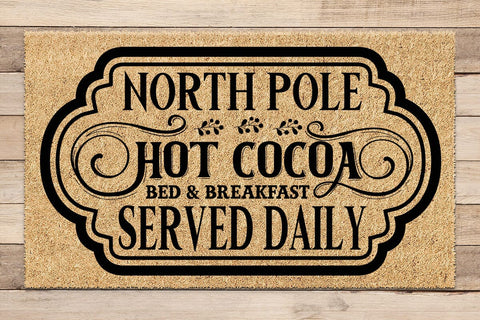 North pole hot cocoa Bed & breakfast served daily SVG Angelina750 