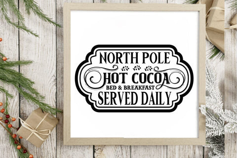 North pole hot cocoa Bed & breakfast served daily SVG Angelina750 
