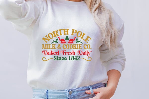 North pole milk & cookie co. baked fresh daily since 1842 SVG Angelina750 