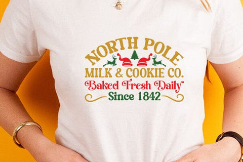 North pole milk & cookie co. baked fresh daily since 1842 SVG Angelina750 